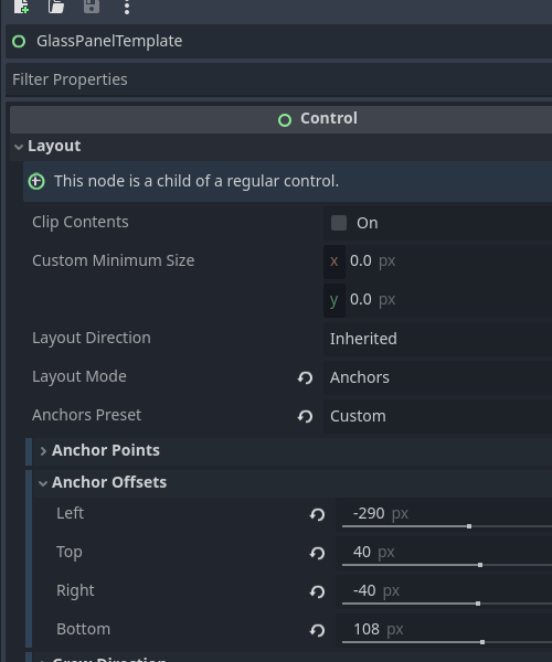 Resize anchor offsets